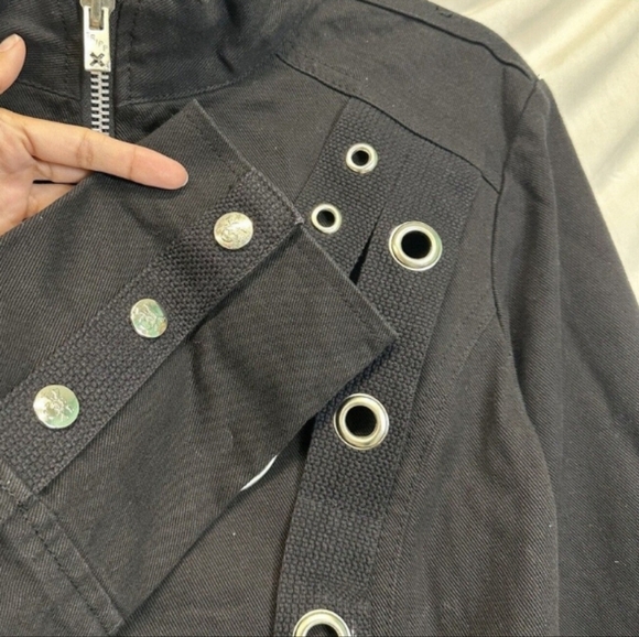 Tripp NYC skull grommet super goth black parade rare jacket! Amazing con… - Picture 3 of 8